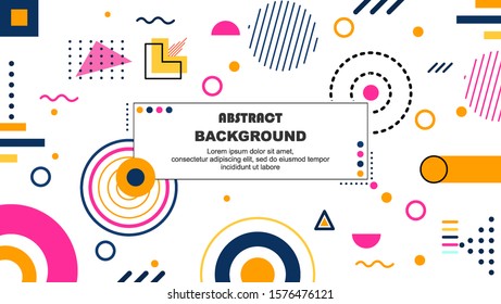 Retro color design geometric shape, can be use for any templates. Vector illustration
