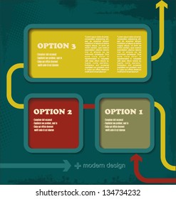 Retro color design template