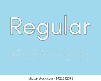 Retro color font and alphabet. Stock vector