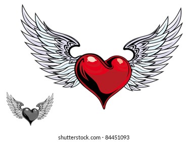 Heart with wings tattoo | tats | Tattoos, Heart with wings tattoo ...