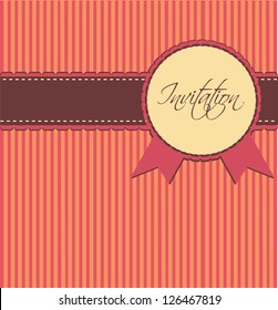 retro color invitation