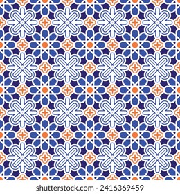 Retro color Islamic pattern. Arabic geometric seamless pattern, eastern ornament, Indian ornament, persian motif, 3D. Endless texture can be used for wallpaper, web page background, vector eps 10