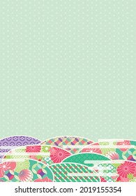 Retro color Japanese pattern background