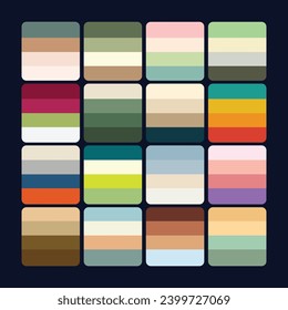 Retro color palette background geometric lines seventies wallpaper vector