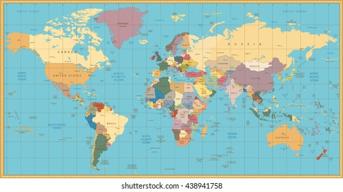 World Map Grid High Res Stock Images Shutterstock