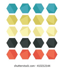 Retro color polygon style