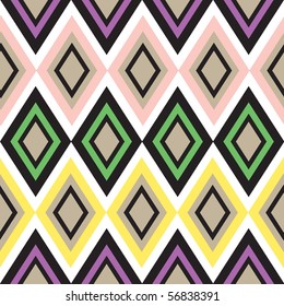 Retro color seamless geometric background