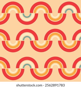 Retro Color Seamless Wave Patterns, for your pattren, background design 