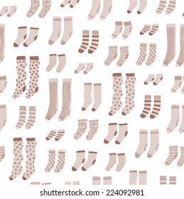 Retro color socks seamless pattern background