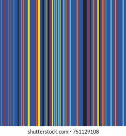 Retro Color Straight Vertical Variable Width Stripes, Color Lines Pattern, Vertically Seamless Pattern, Straight Parallel Vertical Lines, Fashion Geometric Color Random Lines