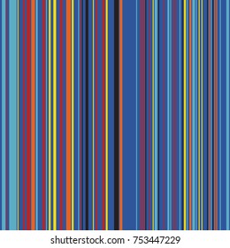 Retro Color Straight Vertical Variable Width Stripes, Color Lines Pattern, Vertically Seamless Pattern, Straight Parallel Vertical Lines, Fashion Geometric Color Random Lines