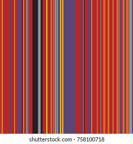Retro Color Straight Vertical Variable Width Stripes, Color Lines Pattern, Vertically Seamless Pattern, Straight Parallel Vertical Lines, Fashion Geometric Color Random Lines