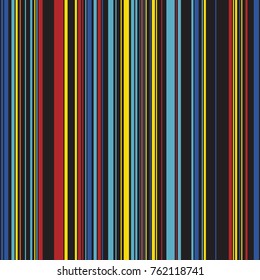 Retro Color Straight Vertical Variable Width Stripes, Vertically Seamless Pattern, Straight Parallel Vertical Lines, Fashion Geometric Color Random Lines