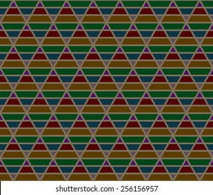 Retro color stripe geometric argyle seamless pattern background vector.