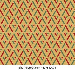 Retro color stripes triangle seamless pattern background vector.