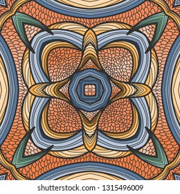 retro color tribal Navajo vector seamless pattern. aztec fancy abstract geometric art print. ethnic hipster backdrop. Wallpaper, cloth design, fabric, paper, cover, textile, weave, wrapping