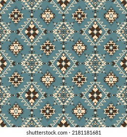Retro color tribal Navajo vector seamless pattern. Aztec fancy abstract geometric art print. Ethnic hipster backdrop. Wallpaper, cloth design, fabric, paper, cover, textile, weave, wrapping.