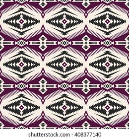 retro color tribal Navajo vector seamless pattern. aztec fancy abstract geometric art print. ethnic hipster backdrop. Wallpaper, cloth design, fabric, paper, cover, textile, weave, wrapping. 