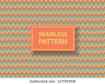 Retro color zig zag seamless pattern