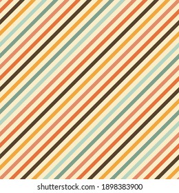 Retro colored diagonal small stripes with texture