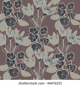 Retro colored floral background