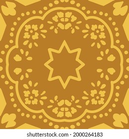 Retro colored ornament tiles from Portugal vector