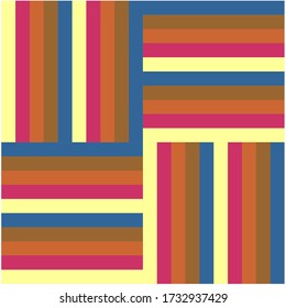 Retro Colored Palette Guide Abstract Vector. Abstract pattern background. Color line vector. color fabric design. retro background vector. Geometric pattern.