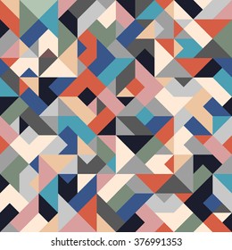 Retro colored seamless geometric background. Vector EPS10