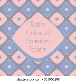 Retro colored seamless pattern with rhombes.