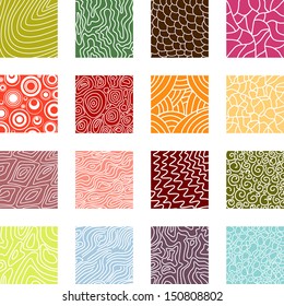 Retro colored vector textures