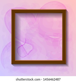 Retro colored watercolor frame - Vector illustration image