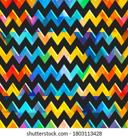 Retro colored zigzag seamless texture.
