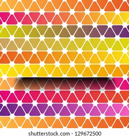 Retro colorful abstract mosaic background with place for text - vector