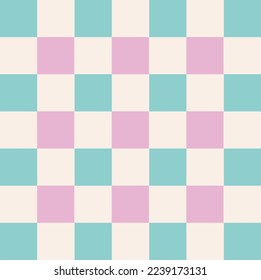 Retro Colorful Checkered Pattern,Background ,Vector