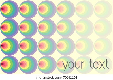 retro of colorful circle background.