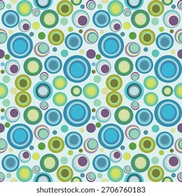 Patrón de círculo colorido retro Papel digital Fondo geométrico vibrante Scrapbook Craft imprimible