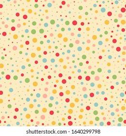 Retro colorful dot pattern,seamless Polka dot background.