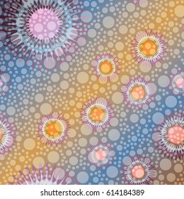 Retro colorful dots pattern. Ideal for printing onto fabric and paper or decoration.