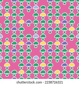 RETRO COLORFUL DOTS SEAMLESS PATTERN IN EDITABLE VECTOR FILE