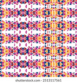 Retro colorful geometric pattern background, vector abstract circle, triangle and square lines art. Trendy  pattern backgrounds op-art set