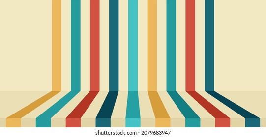 retro colorful line background template