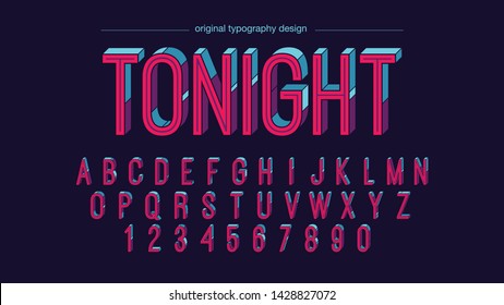 Retro Colorful Neon Artistic Font