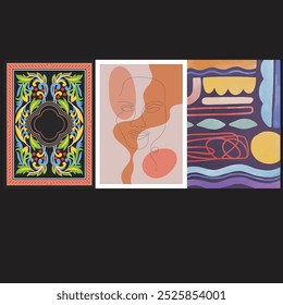 Retro colorido arco-íris doodle desenho animado conjunto ilustração com feliz inspiração citação. Coleção de fundo estilo de arte hippie moderno vintage. Curvy pastel cor Y2K moda impressão.