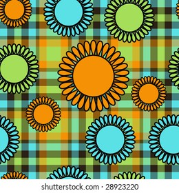 Retro colorful  seamless background pattern