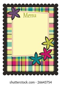 Retro colorful  spring menu template