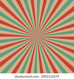 Retro colorful sunbrust  frame background