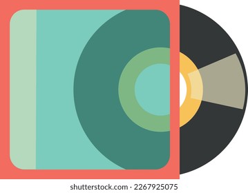 Retro Colorful Vector Vinyl Illustration