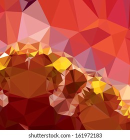 Retro colorfully triangle vector background.