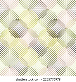 Retro Colors Abstract Background. Hand Drawn Tileable Geometric Dotted Grunge Repetitive Retro Wallpaper.