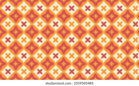 Retro Colors Batik Indonesia Pattren, for design, print, elemment, seamless pattern or cloathing 